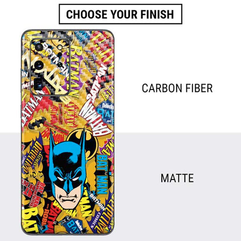 DC Comics Batman Mask Vintage Pattern Galaxy S20 Ultra 5G Skin